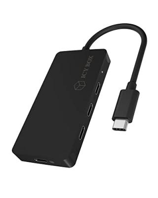 Raidsonic Icy Boy Ib-hub1429-cpd 4 Port Usb C Hub Noir