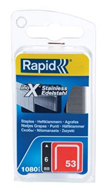 RAPID Agrafes acier inoxydable - Fil fin - N&deg;53/06 mm