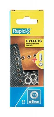 Lot de 25 oeillets acier Diam.6 RAPID