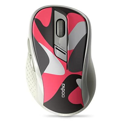 Souris Rapoo M500 18111 Sans Fil Bluetooth USB 6 Boutons Camouflage Rouge 