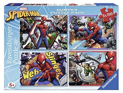 Spiderman Pack 4 Puzzles de 100 Pi&egrave;ces - 127270