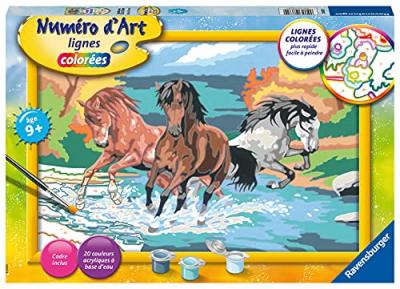 Jeu cr&eacute;atif Ravensburger Num&eacute;ro d'Art Grand Horde de chevaux