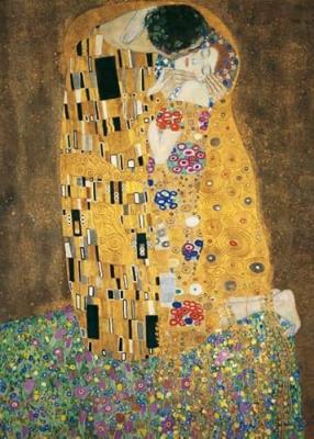 Puzzle 1000 pi&egrave;ces Ravensburger Art collection Le baiser Gustav Klimt 