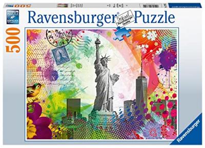 Puzzle 500 pi&egrave;ces :  Carte postale de New York Coloris Unique