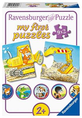 My First Puzzles - Animaux au Chantier (9x2 Pi&egrave;ces) Ravensburger