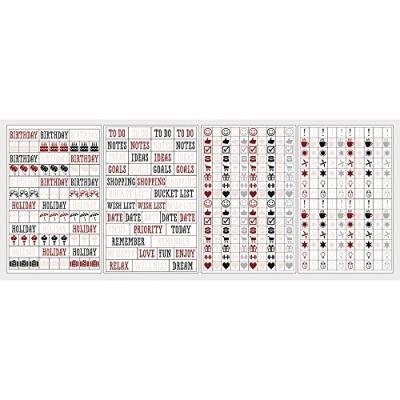 Rayher Hobby Stickers Symboles, multicolore, 4&nbsp;Feuilles