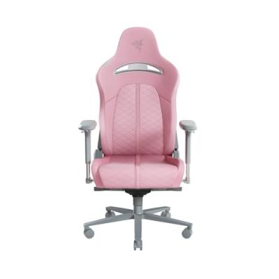Chaise Gaming Enki Quartz Hauteur R&eacute;glable Simili Cuir Aluminium Rose