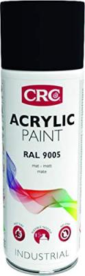 Peinture Acryl noir Mat ral 9005 a&eacute;rosol de 400ml net CRC