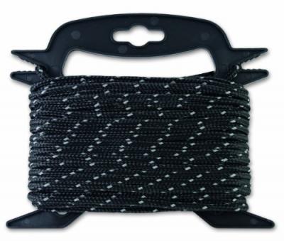 Corde r&eacute;fl&eacute;chissante en polypropyl&egrave;ne - Coloris: Noir - &oslash; mm: 4.8 - Long. m: 15