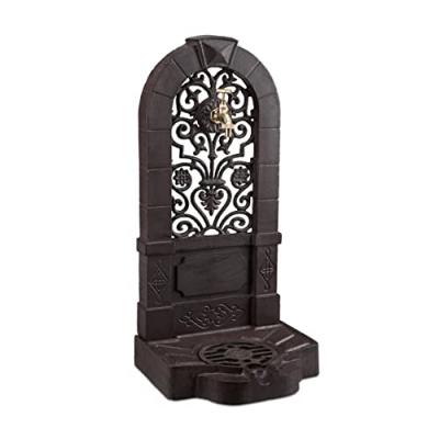 Fontaine de jardin RELAXDAYS - Design antique en fonte d'aluminium marron - HxlxP:74 x 36 x 30 cm
