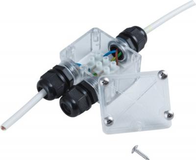 R&eacute;partiteur 2x 230 V 4 cm Heitronic 21041 transparent