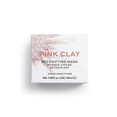 Revolution Skincare London, Pink Clay detoxifying, Masque Visage, 50ml