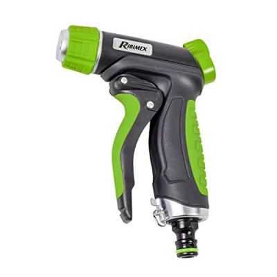 Ribimex PRA/TB.1320 Pistolet &agrave; jet r&eacute;glable, Bimat&eacute;rial, Vert/Gris