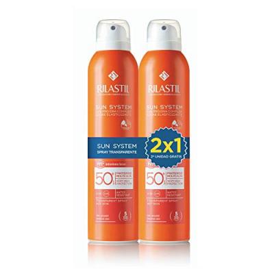 Rilastil Spray Solaire Transparent SPF50+ Lot de 2 x 200 ml