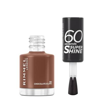 Rimmel 60 Seconds Super Shine Nail Polish 140 Chocolate Eclipse 8ml