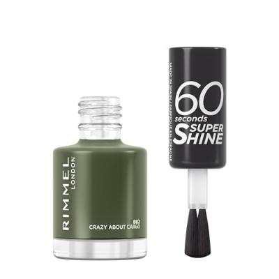 Rimmel 60 Seconds Super Shine Nail Polish 882 Crazy About Cargo 8ml