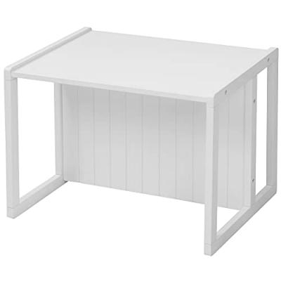 ROBA Banquette Enfant R&eacute;glable &agrave; 2 Hauteurs d'Assise - Style Campagne - Blanc