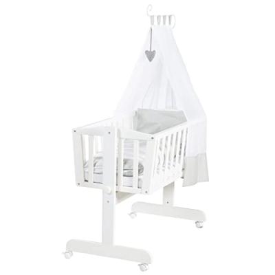 Berceau en bois blanc 40x90 Heartbreaker