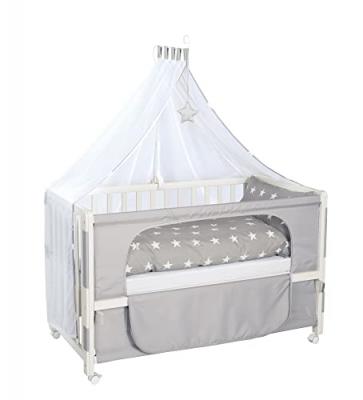 ROBA Lit Cododo Complet ""Little Stars"" 60x120 cm avec 4 roues &agrave; freins