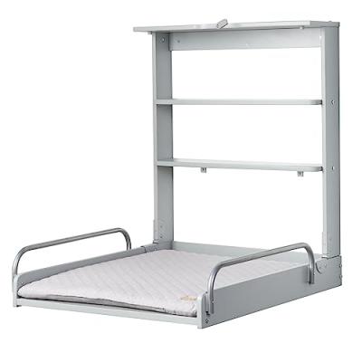 ROBA Table &agrave; Langer Murale + Matelas &agrave; Langer roba Style - Bois Taupe 212015TPV230