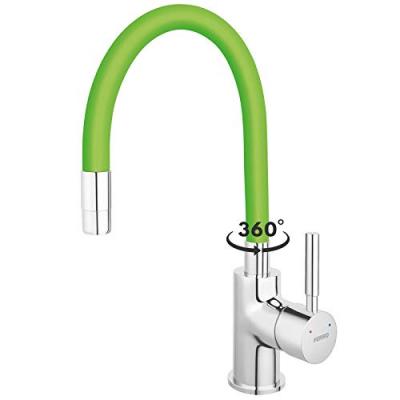 Zumba Robinet mitigeur de cuisine bec flexible Vert - Vert