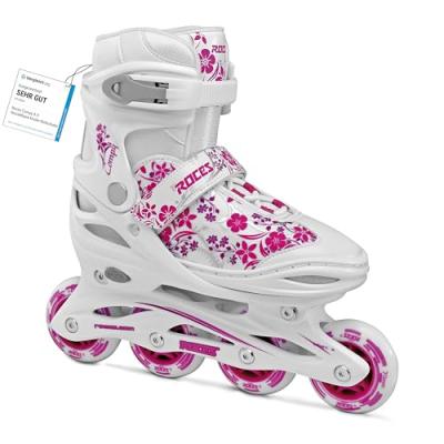 Roces patins &agrave; roues align&eacute;es Compy 8.0 Girls blanc / rose 34-37