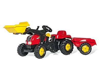 Rolly Toys Tracteur A Pedales Enfant Et Remorque Rolly Kid X Rouge