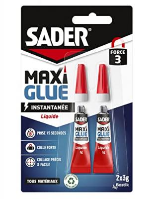 Colle Maxi Glue tous mat&eacute;riaux universel liquide - transparent - 2x3g