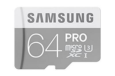 SAMSUNG Carte m&eacute;moire micro SD Pro - 64Go - avec adaptateur SD - Classe 10