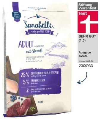 Lots &eacute;conomiques Sanabelle 2 x 10 kg - Sanabelle Adult, autruche
