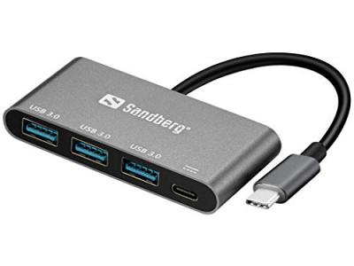 Sandberg USB-C to 3 x USB 3.0 Converter - Adaptateur USB - USB-C - USB 3.0 x 3