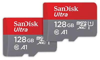 SanDisk Ultra microSD UHS-I U1 128 Go 140 Mo/s (x2) + Adaptateur SD