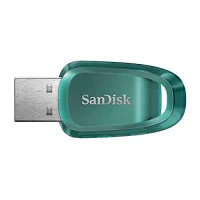 Cl&eacute; USB 3.2 Cruzer ""Ultra Eco"", 64GB, 100MB/s, Noir Turquoise