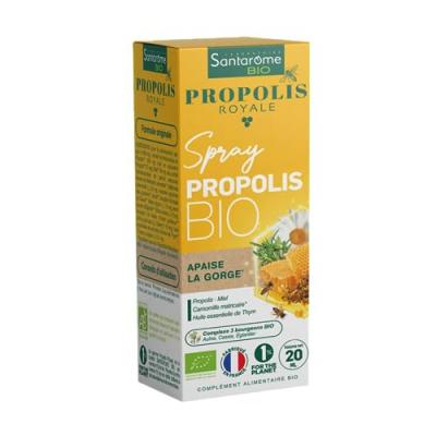 Santarome Spray Propolis Bio - Apaise la Gorge - 20 ml - Spray 20 ml