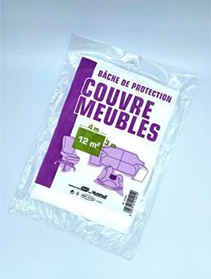 Savy 4214001 B&acirc;che de protection meuble , Blanc, 3 x 4 m