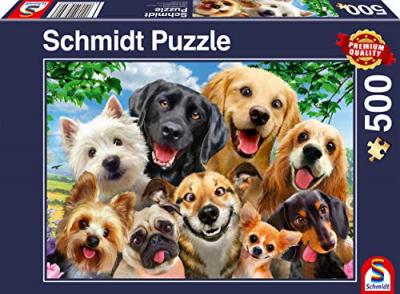 Schmidt, Dog Selfie Puzzle - 500pc, Puzzle, Ages 12+, 1 Players