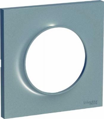 SCHNEIDER ELECTRIC Plaque de finition 1 poste Odace Styl aluminium