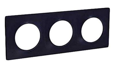 SCHNEIDER ELECTRIC Plaque de finition 3 postes Odace Styl anthracite