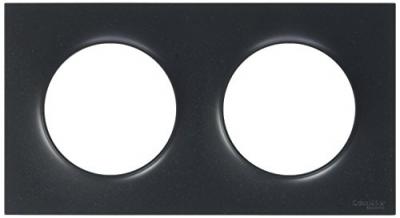 Schneider Electric S54C704 Odace Styl Plaque anthracite 2 postes
