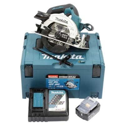 MAKITA DHS661RTJU Scie circulaire &Oslash; 165 mm + 2 batteries 18V 5Ah Li-ion + coffret Makpac