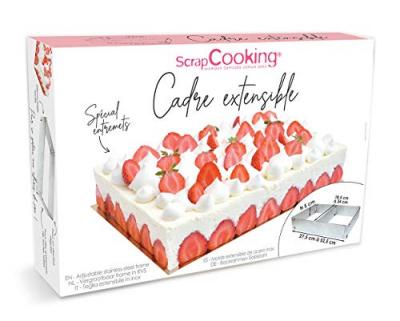 Cadre &agrave; p&acirc;tisserie extensible - rectangle - ScrapCooking