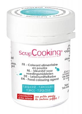 ScrapCooking Colorant Alimentaire en Poudre, Bleu Turquoise, 5 g