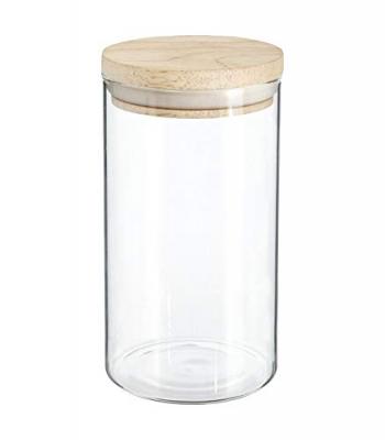 Bocal En Verre Couvercle En Bois 1l Paris Prix - Le Bocal En Verre