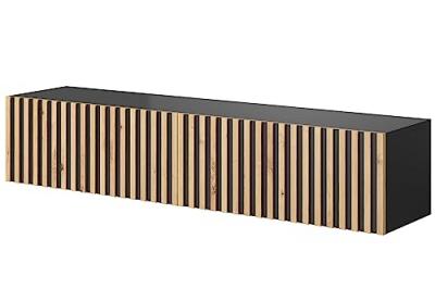 Selsey TELIRE Meuble TV 140 cm, Noir