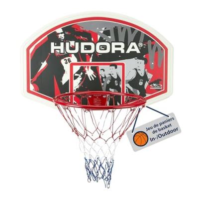 HUDORA Set Anneau de Basketball &agrave; fixer - Int&eacute;rieur et Ext&eacute;rieur