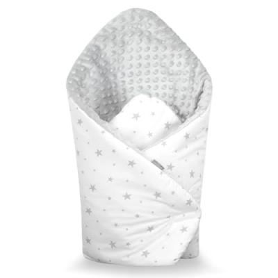 Gigoteuse d'emmaillotage minky r&eacute;versible- STELLA - gris