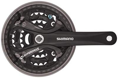SHIMANO Unisex adulto Fc-m361 Guarnitura, Nero/Grigio, 36/26 Denti EU