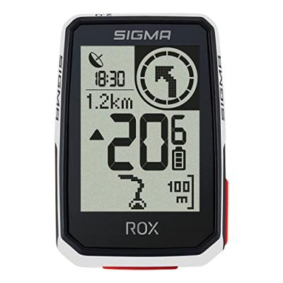 Compteur sigma rox2.0 gps blanc avec support cintre decale