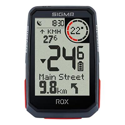Sigma compteur de v&eacute;lo ROX 4.0 GPS 73,6 mm 550 mAh noir 5 pi&egrave;ces