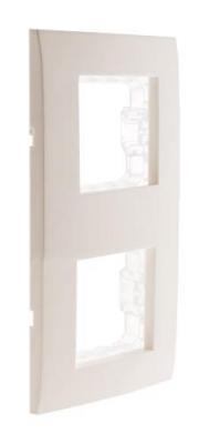 Plaque Blanc Double Mat + 2 supports transp. + griffes - Simplea
